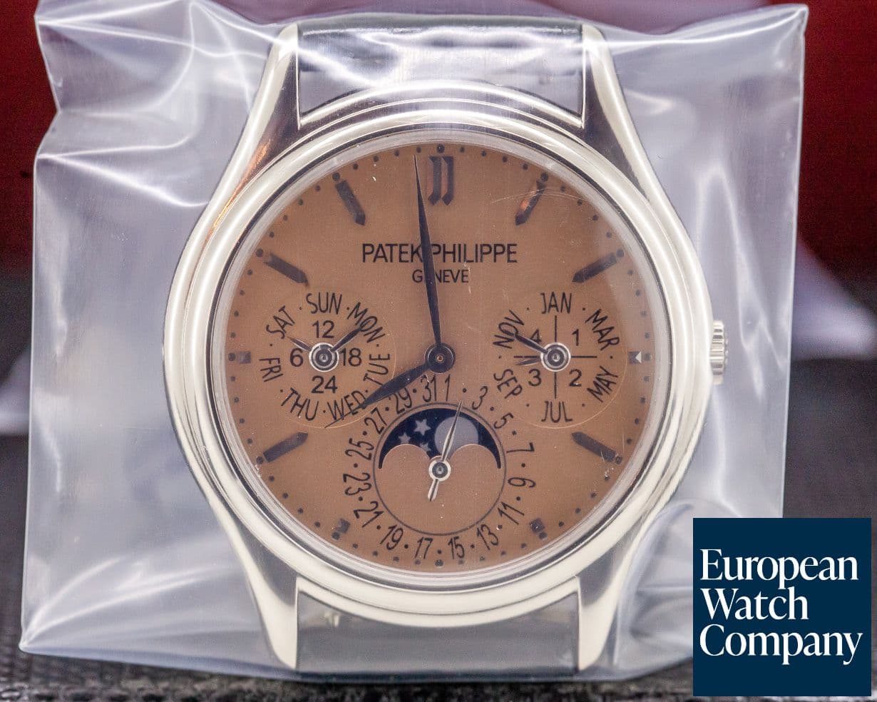 Image of Patek Philippe Perpetual Calendar SALMON DIAL 18K White Gold SEALED 