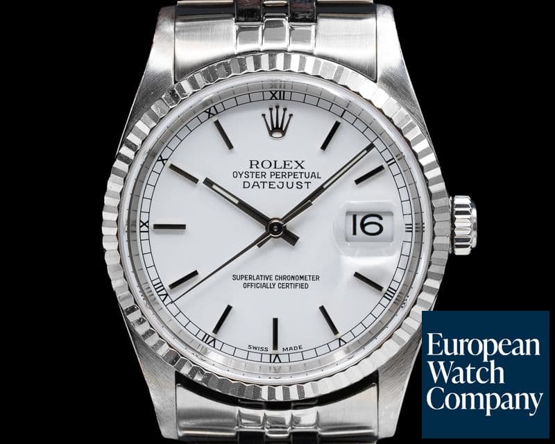 Image of Rolex Datejust White Stick Dial SS / SS
