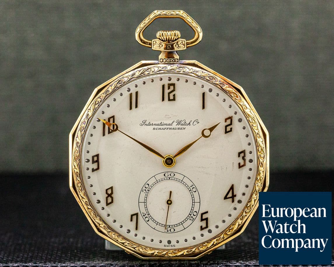 Image of IWC Vintage Pocket Watch 14K Yellow Gold 49MM

