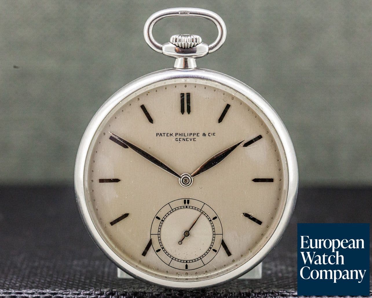 Image of Patek Philippe Patek Philippe & Cie Vintage Pocket Watch Stainless Steel 46MM