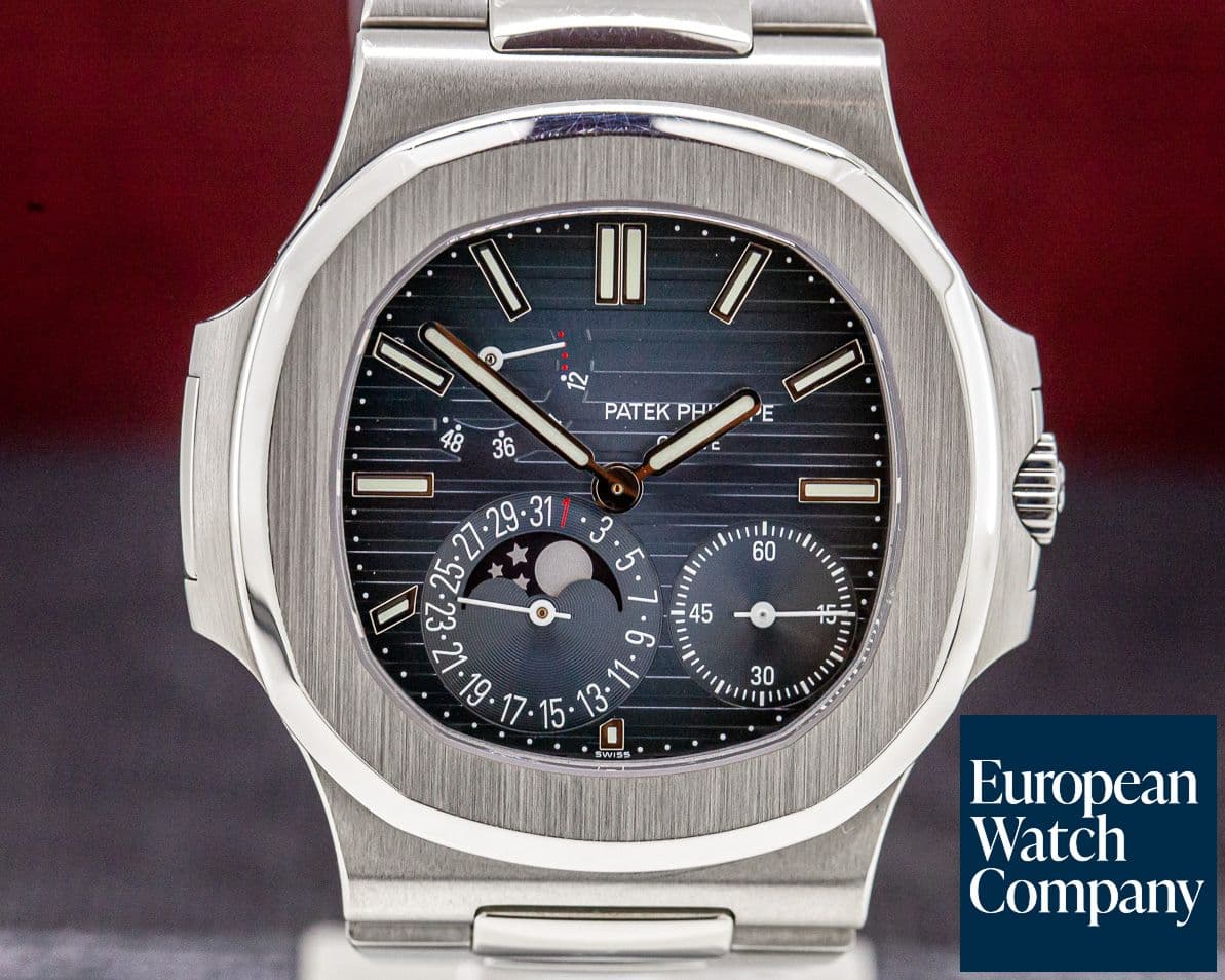 Image of Patek Philippe Jumbo Nautilus Moonphase Power Reserve SS 
