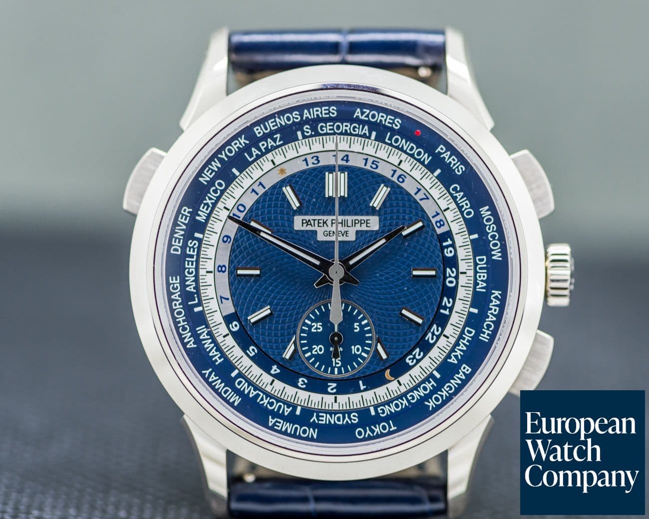 Image of Patek Philippe World Time Chronograph 18k White Gold 