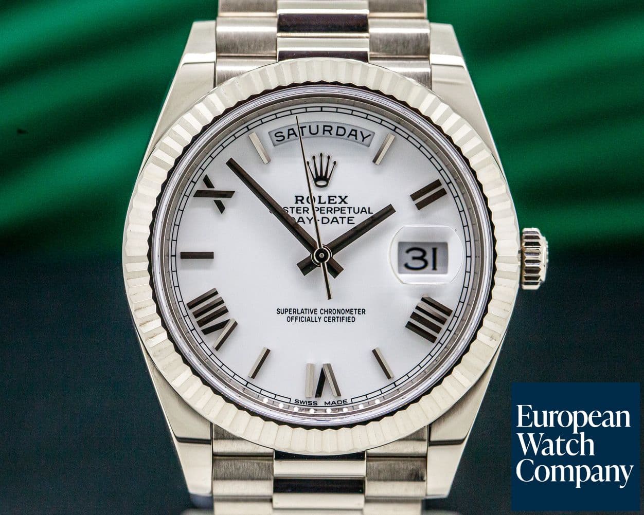 Image of Rolex Day Date President 18K White Gold White Dial 40MM