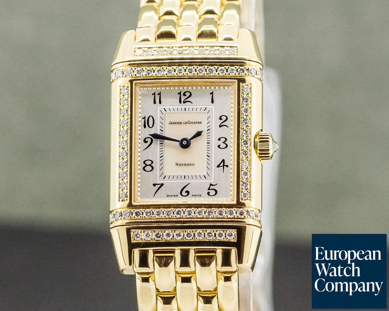 Image of Jaeger LeCoultre Duetto Manual Wind 18K Yellow on bracelet / Diamond MOP