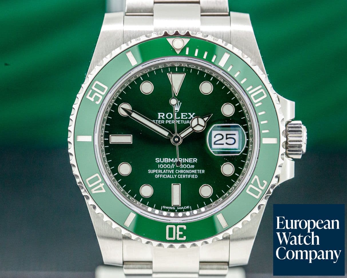 Image of Rolex Submariner Green Ceramic Bezel Green Dial "Hulk" SS UNWORN