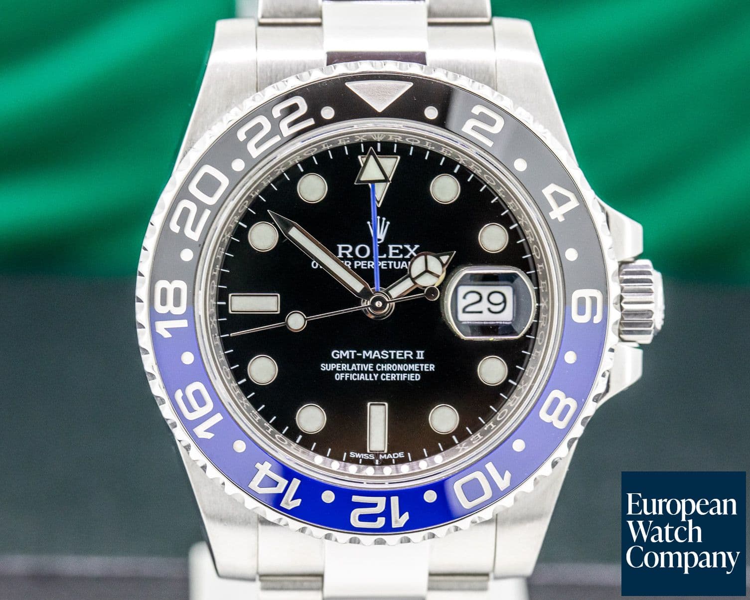 Image of Rolex GMT Master II Ceramic Black & Blue "Batman" SS 