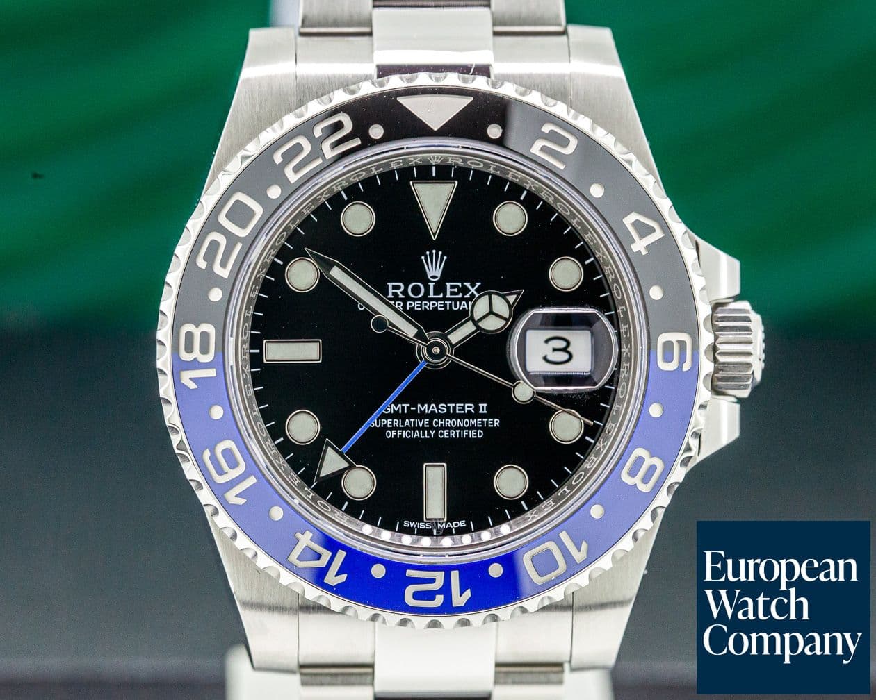 Image of Rolex GMT Master II Ceramic Black & Blue "Batman" SS 