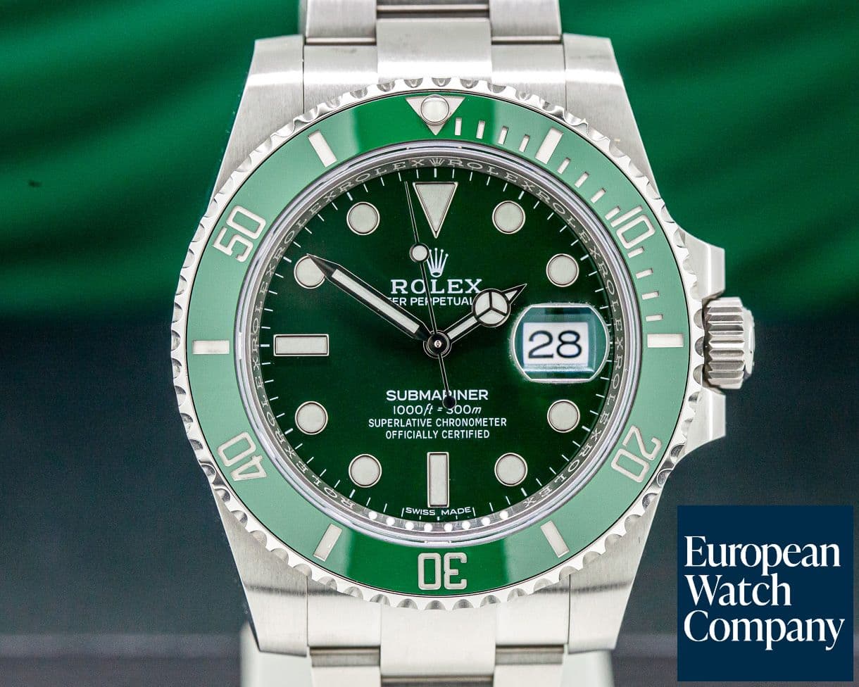 Image of Rolex Submariner Green Ceramic Bezel Green Dial SS 