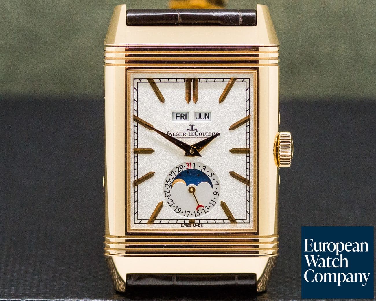 Image of Jaeger LeCoultre Reverso Tribute Calendar 18K Rose Gold