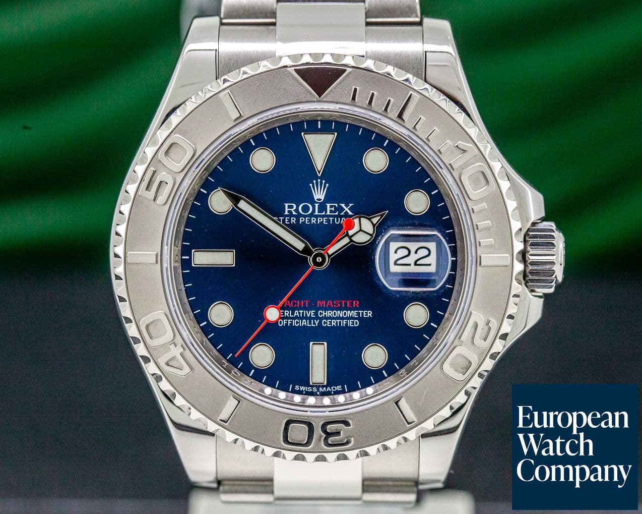 Image of Rolex Yacht Master SS Blue Dial / Platinum Bezel 