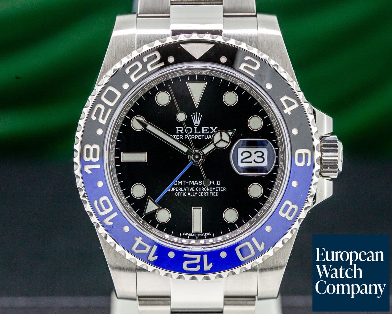 Image of Rolex GMT Master II Ceramic Black & Blue "Batman" SS 