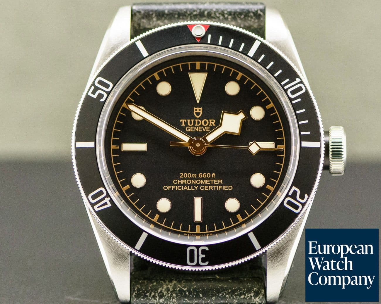 Image of Tudor Tudor Heritage Black Bay BLACK SS / Leather 