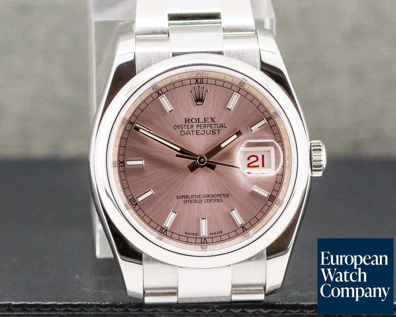 Image of Rolex Datejust Pink Stick Dial SS / SS
