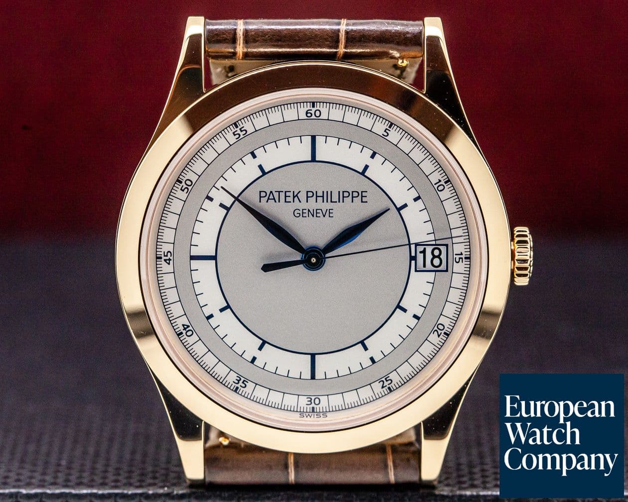 Image of Patek Philippe Calatrava 18K Rose Gold Sector Dial 