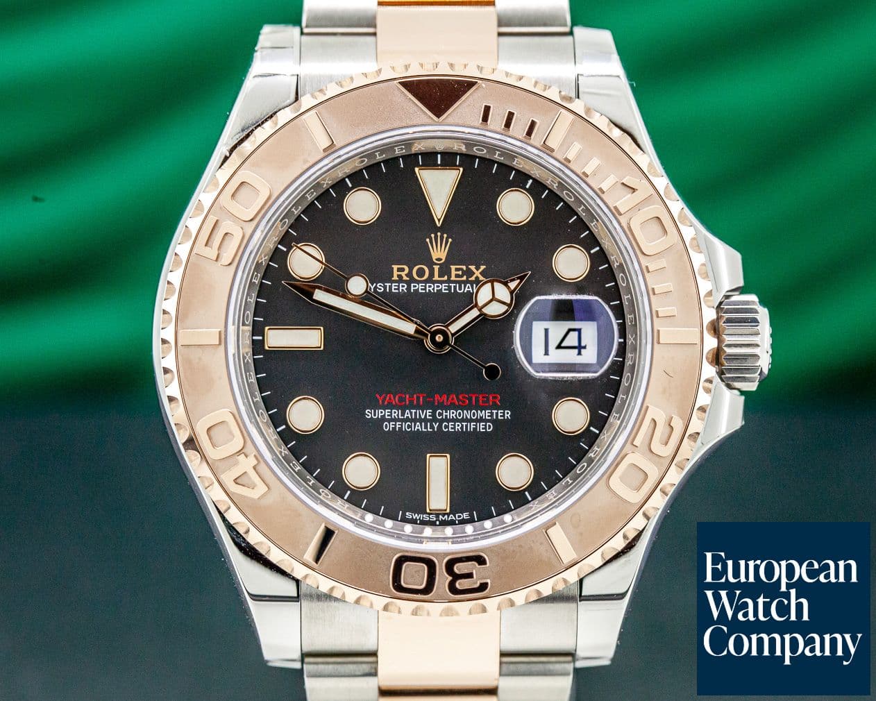 Image of Rolex Yacht Master 18K / SS Matte Black Dial UNWORN