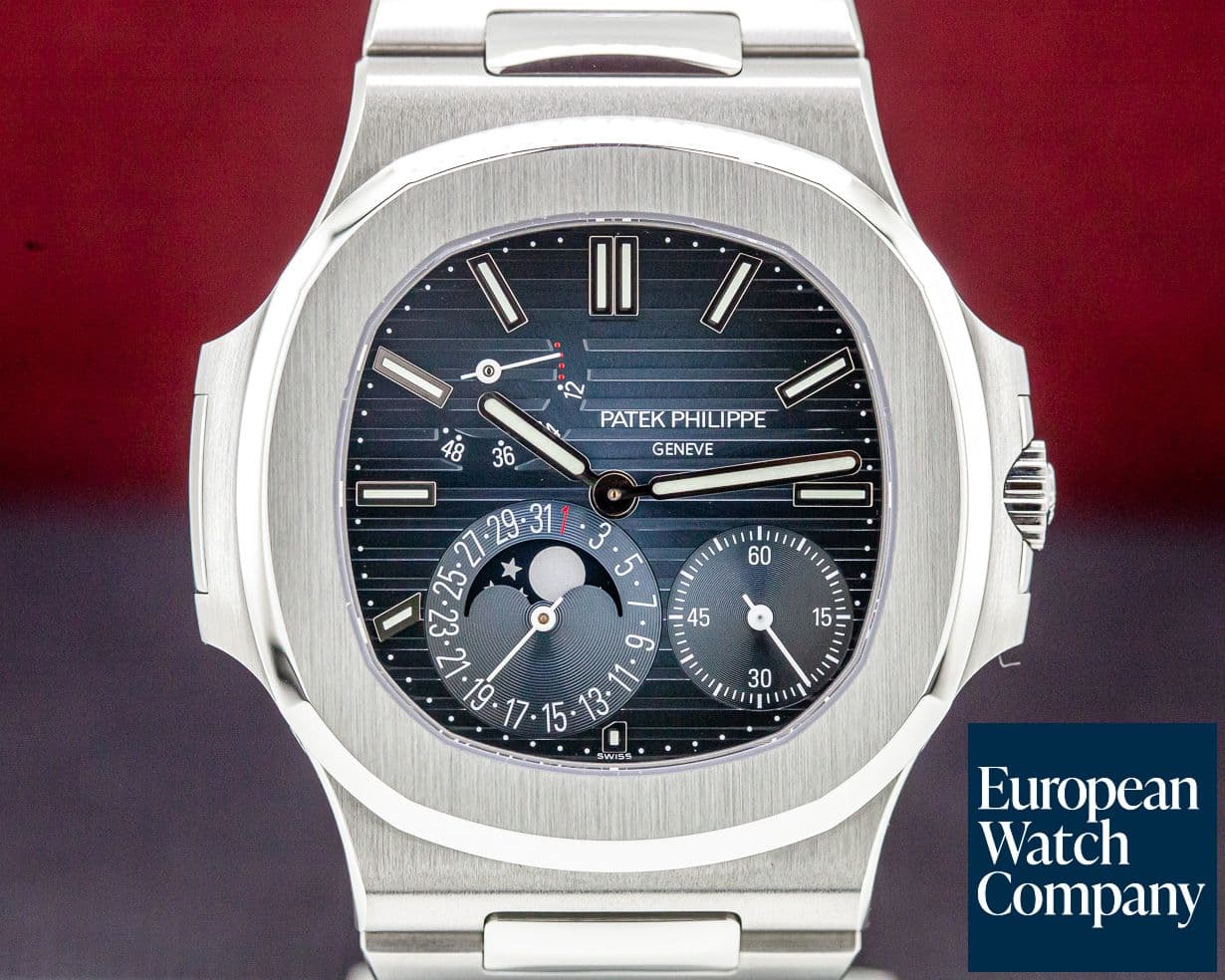 Image of Patek Philippe Jumbo Nautilus Moonphase Power Reserve SS UNPOLISHED