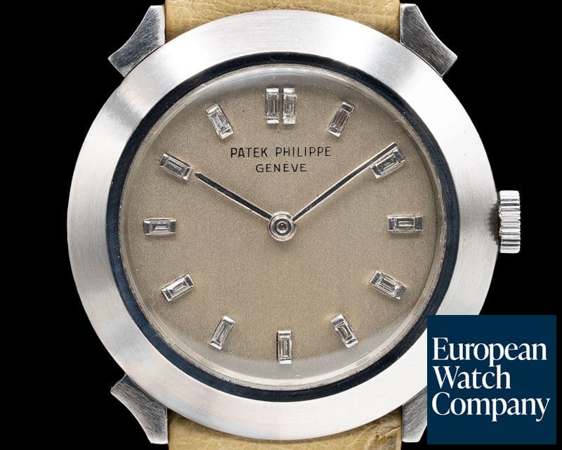 Image of Patek Philippe Custom Platinum Case Diamond Markers Manual Wind 31MM