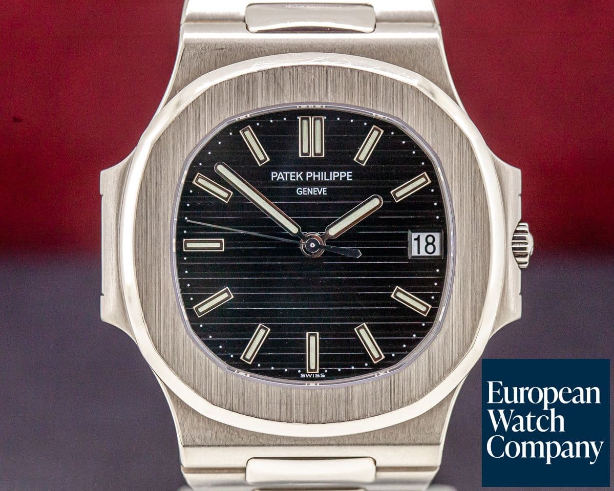 Image of Patek Philippe Nautilus 3711 18K White Gold Black Dial RARE 