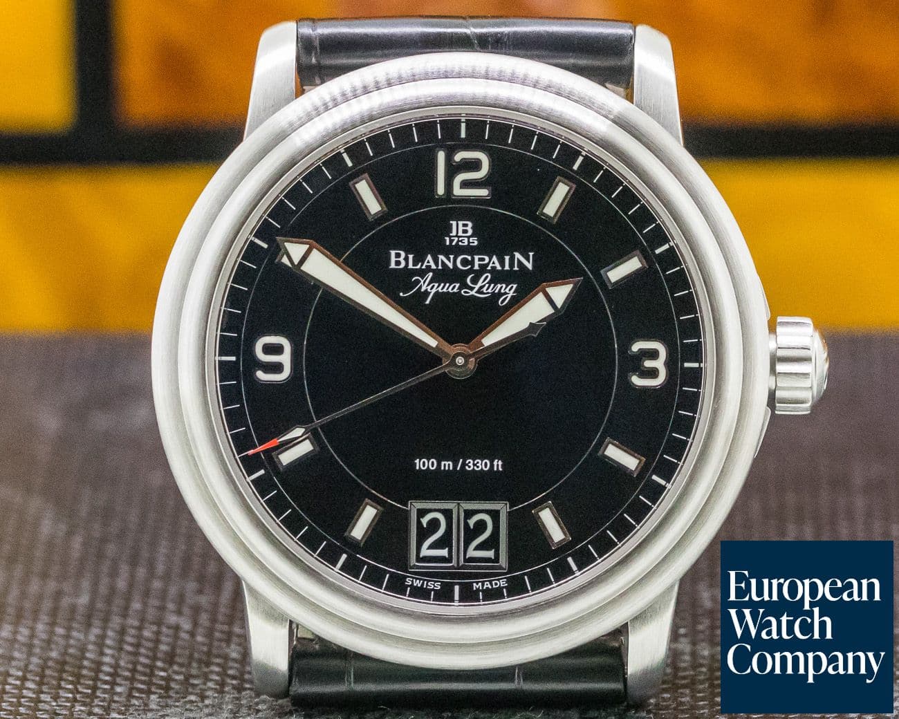 Image of Blancpain Aqualung Big Date Black Dial VLADAMIR PUTIN Limited SS

