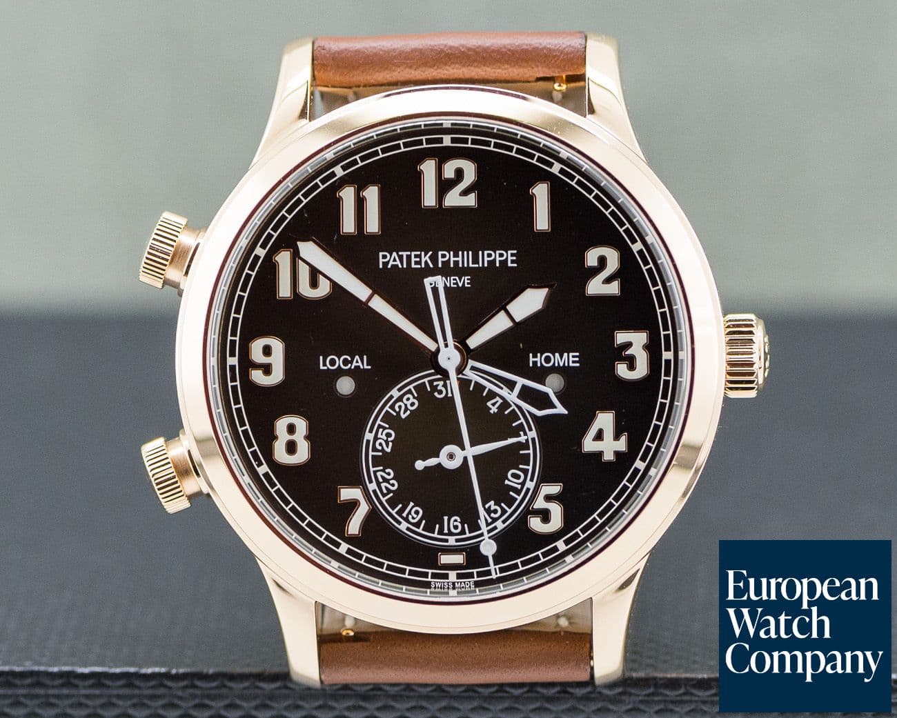 Image of Patek Philippe Calatrava Pilot Travel Time 18k Rose Gold UNWORN