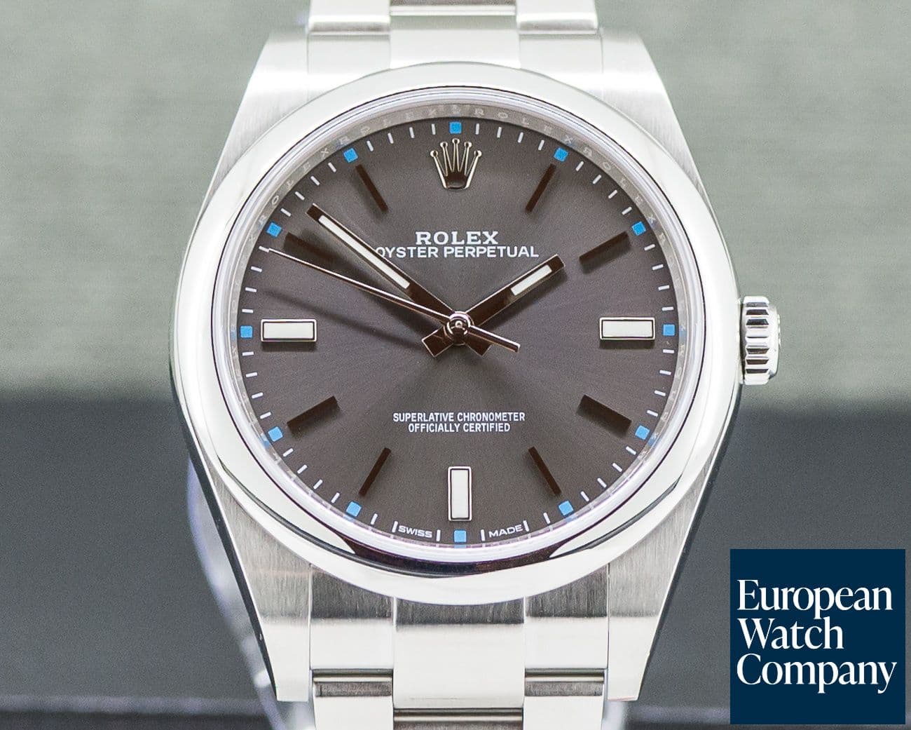 Image of Rolex Oyster Perpetual SS Dark Rhodium Dial 