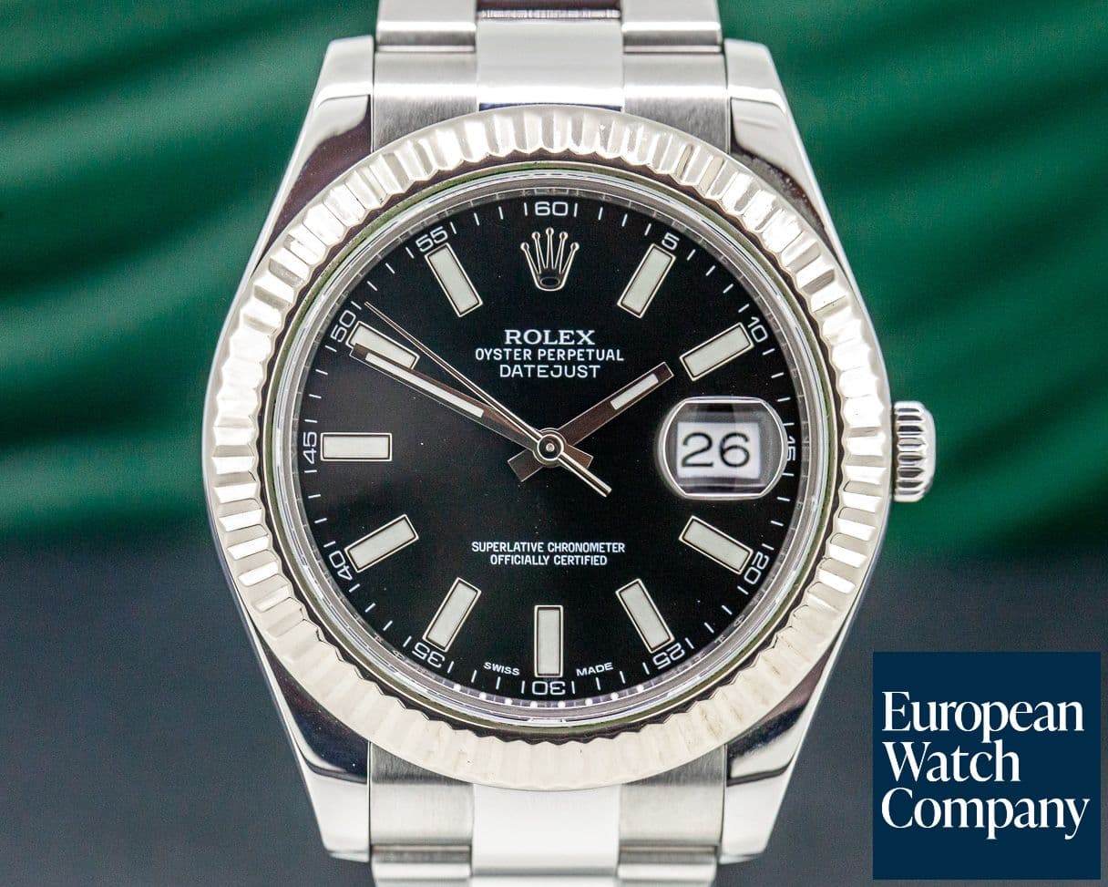 Image of Rolex Datejust II White Stick Black Dial SS  