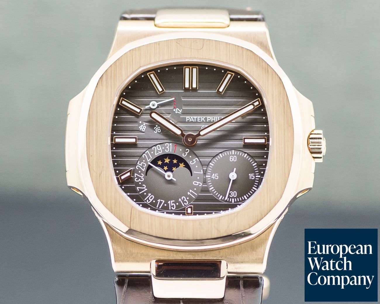 Image of Patek Philippe Jumbo Nautilus Power Reserve Moon 18K Rose Gold