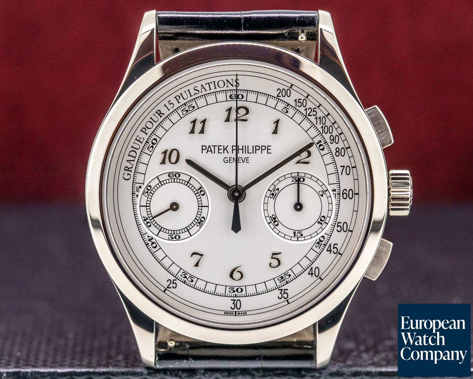 Image of Patek Philippe Chronograph 18K White Gold / Silver Pulsation 