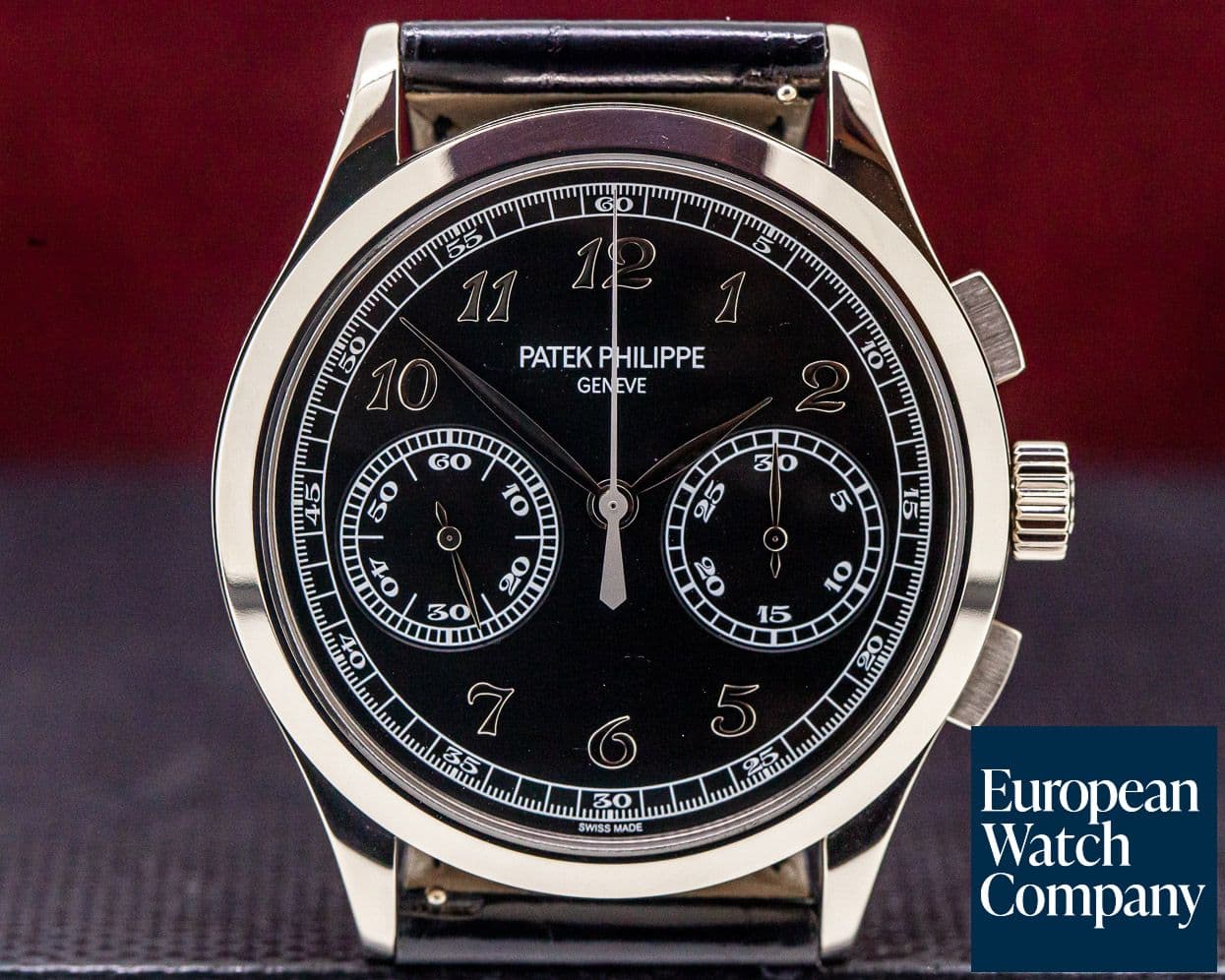 Image of Patek Philippe Chronograph 18K White Gold Black Dial 