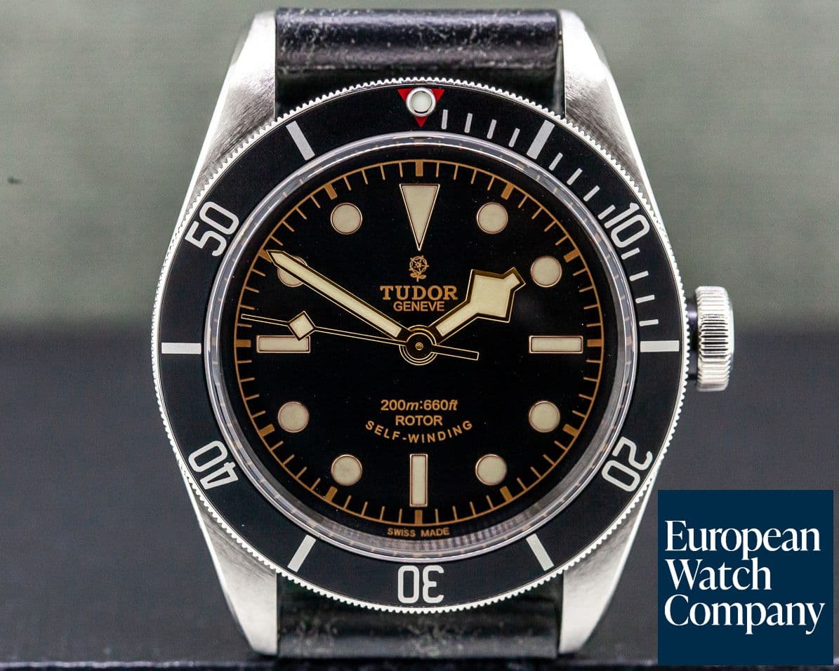 Image of Tudor Tudor Heritage Black Bay BLACK SS / Leather