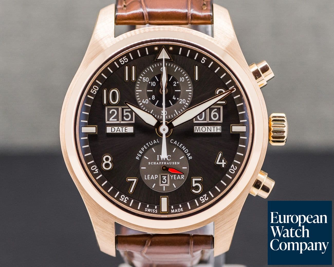 Image of IWC Pilot Spitfire Perpetual Calendar Digital Date 18K Rose Gold