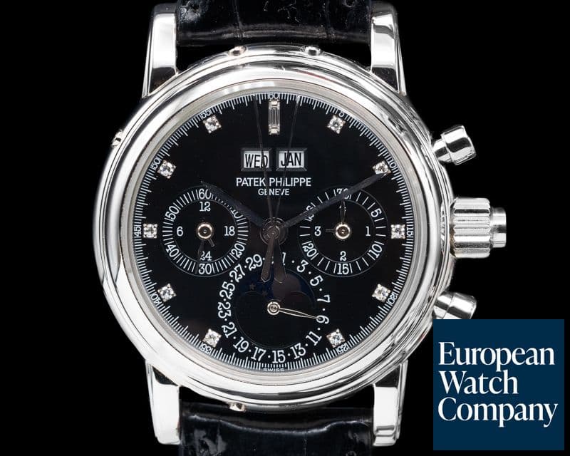 Image of Patek Philippe Perpetual Calendar Split 5004 Platinum / Black Diamond Dial