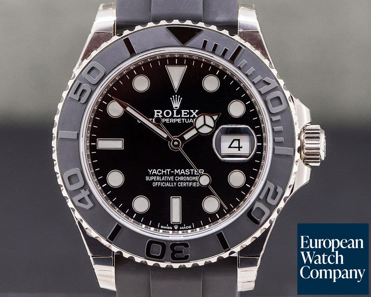 Image of Rolex Yacht Master 18K White Gold / Rubber New 2019 Model UNWORN