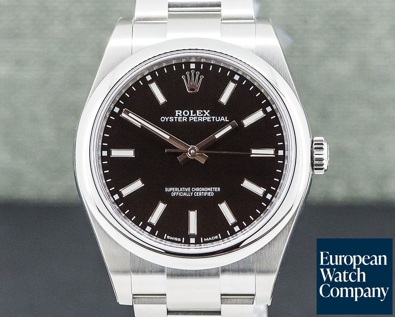 Image of Rolex Oyster Perpetual SS Black Stick Dial UNWORN