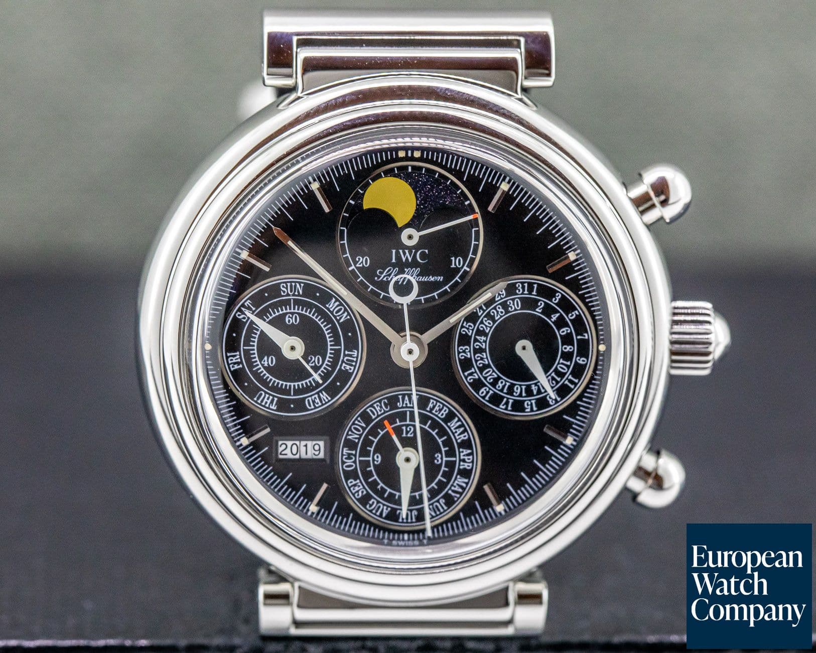 Image of IWC Da Vinci Perpetual Chronograph Black SS / Alligator  