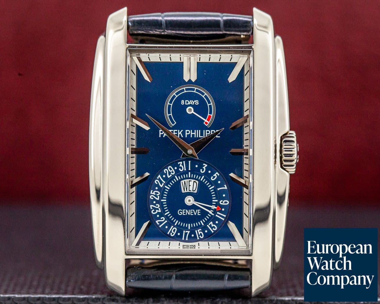Image of Patek Philippe Gondolo 8 Day Manual Wind Blue Dial 18K White Gold