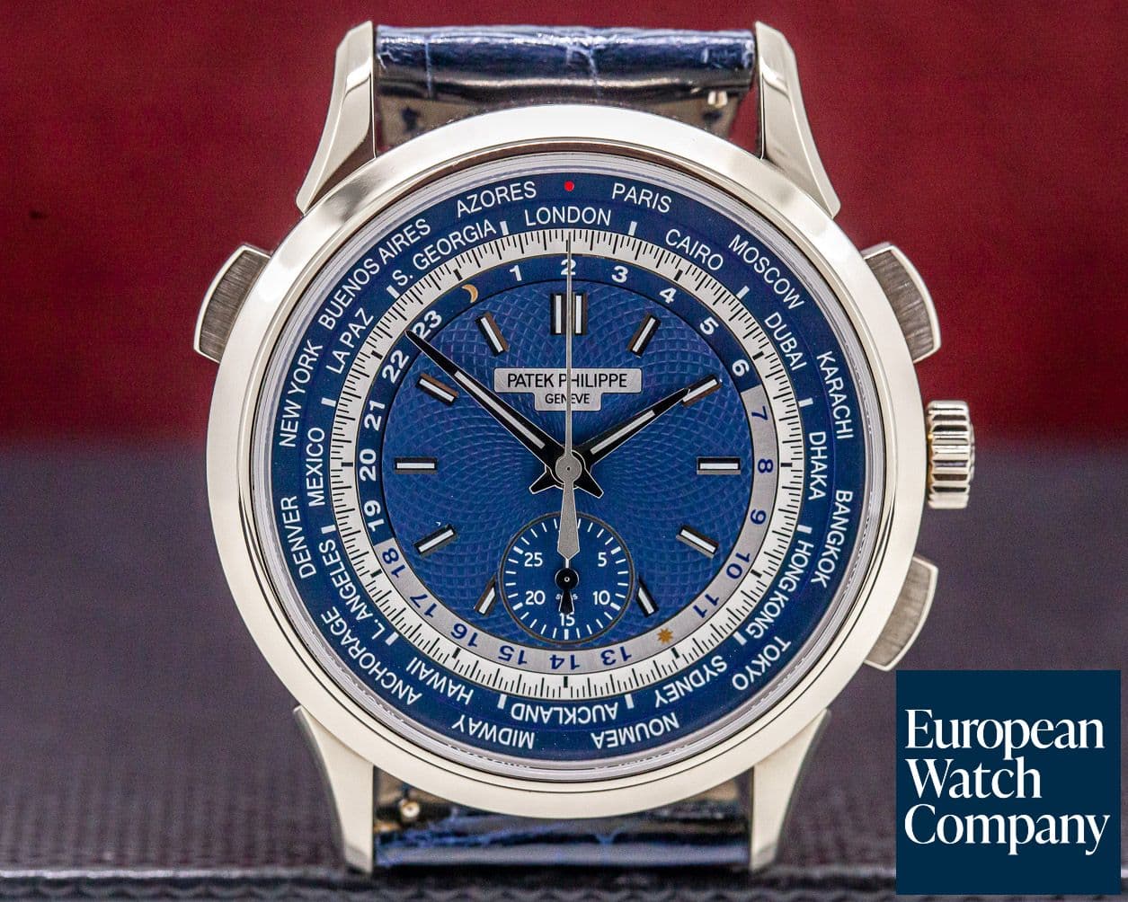 Image of Patek Philippe World Time Chronograph 18k White Gold 