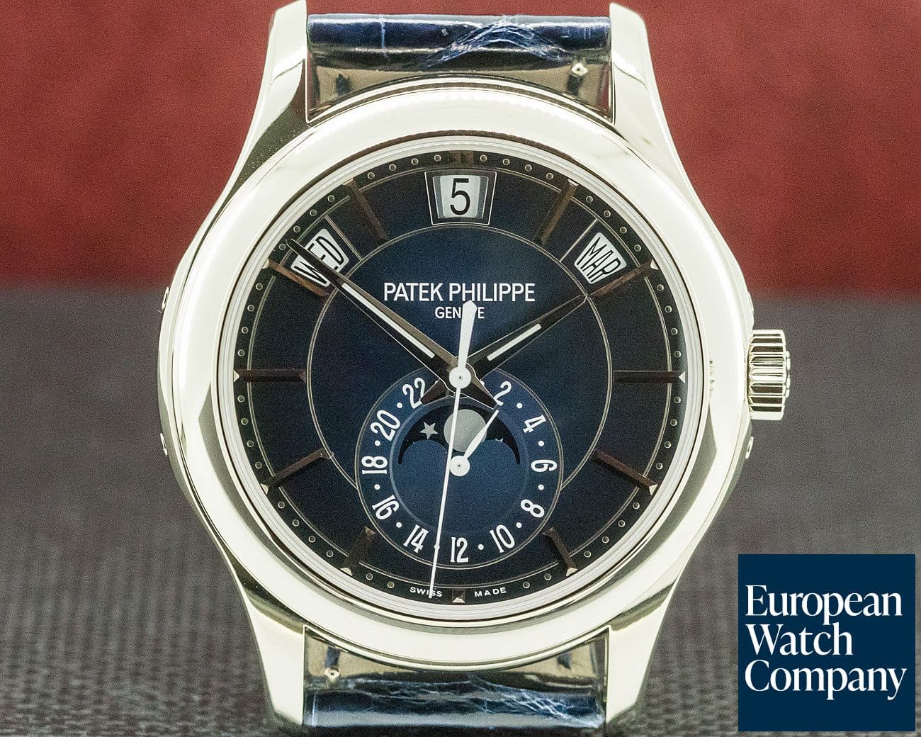 Image of Patek Philippe Annual Calendar Blue Dial 18K White Gold UNWORN

