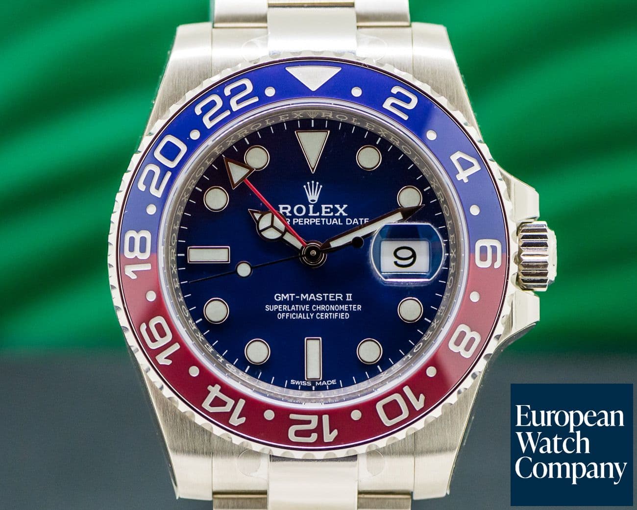 Image of Rolex GMT Master II BLUE DIAL RARE 18K White Gold UNWORN 