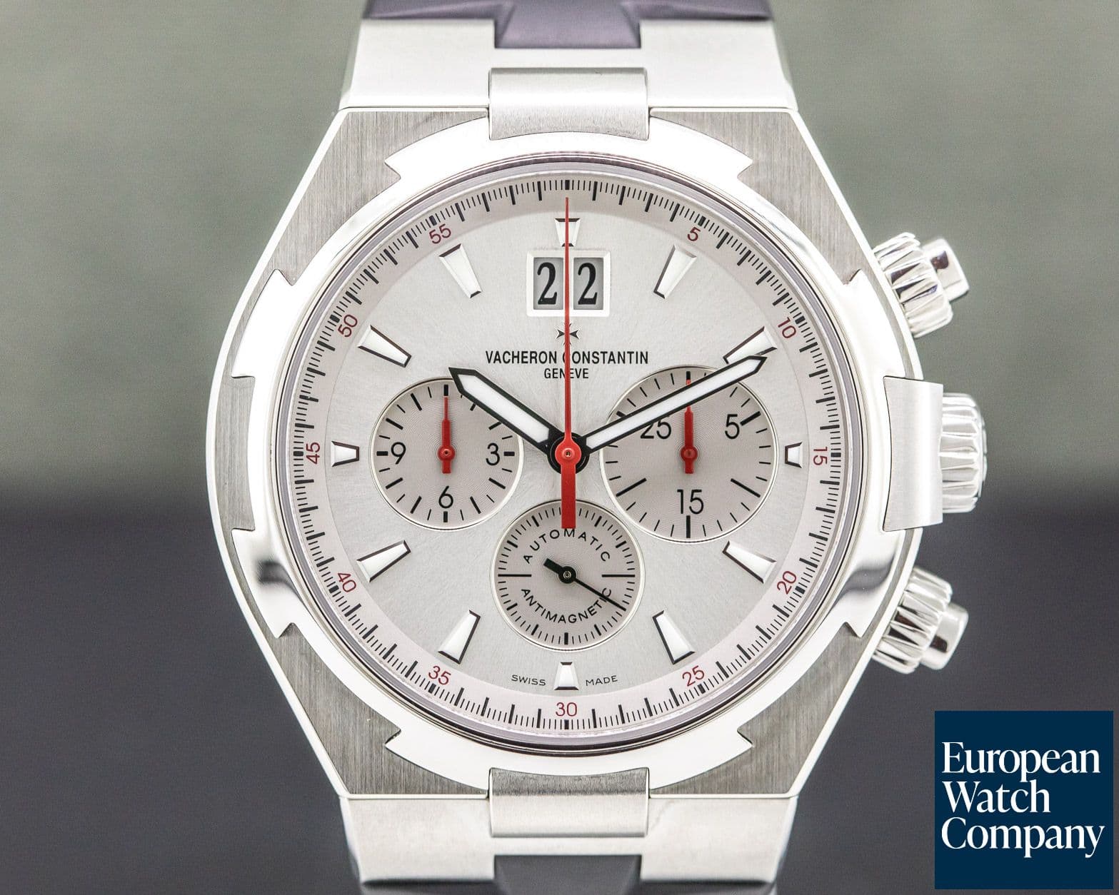 Image of Vacheron Constantin Overseas Chronograph SS Silver Dial / Rubber LIMITED