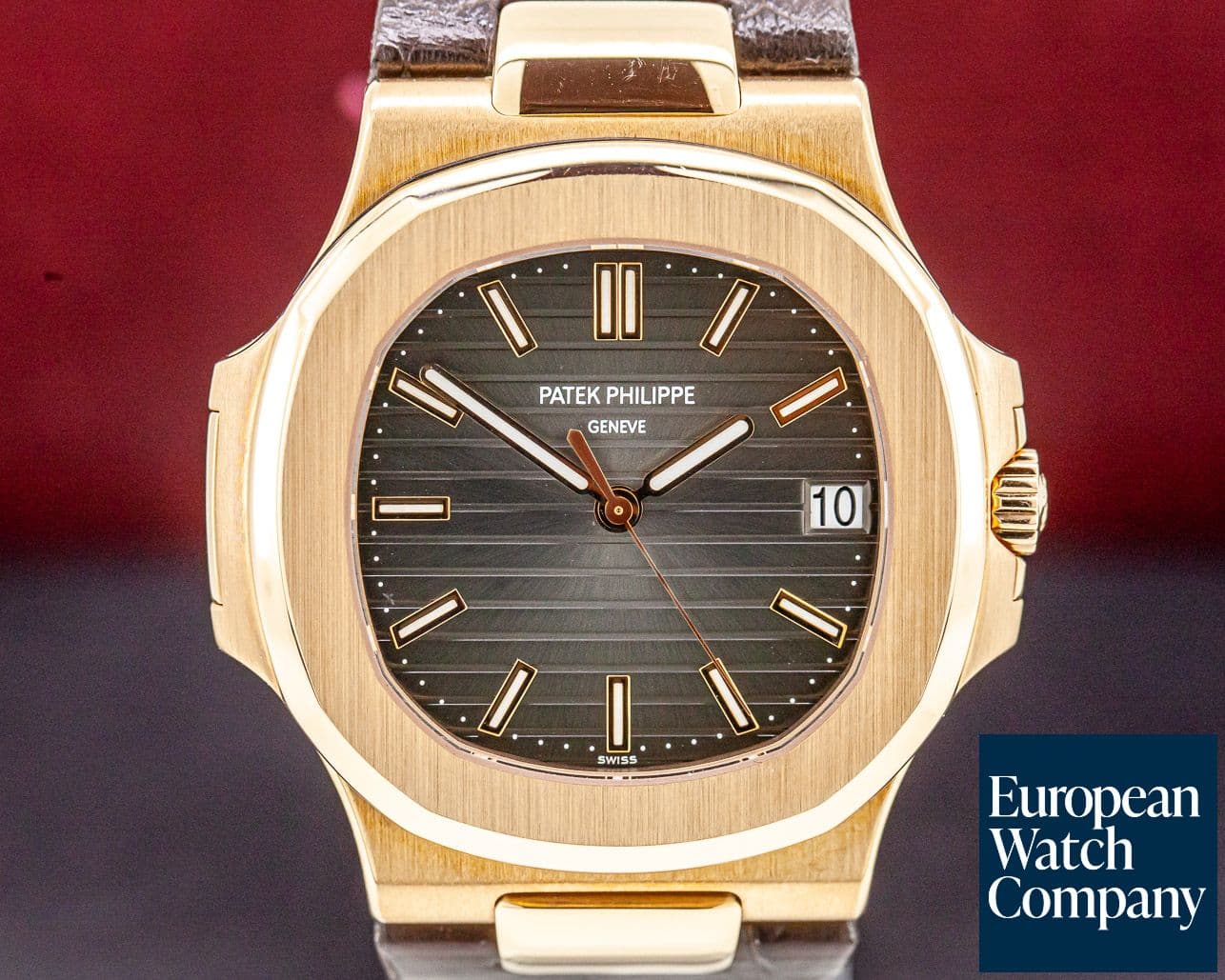 Image of Patek Philippe Nautilus 18K Rose Gold / Alligator Strap 