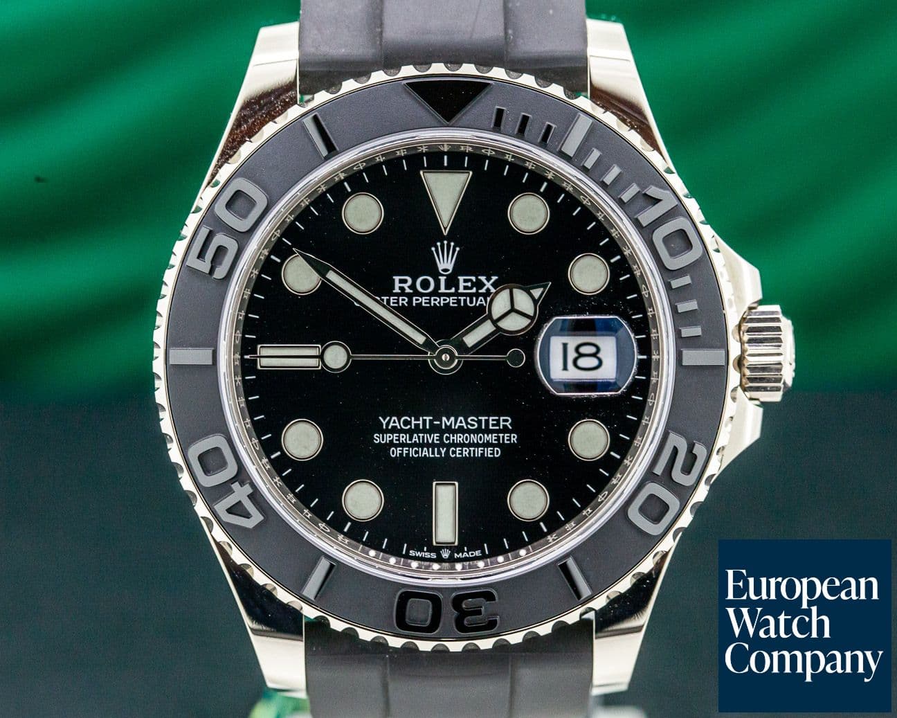 Image of Rolex Yacht Master 18K White Gold / Rubber New 2019 Model UNWORN
