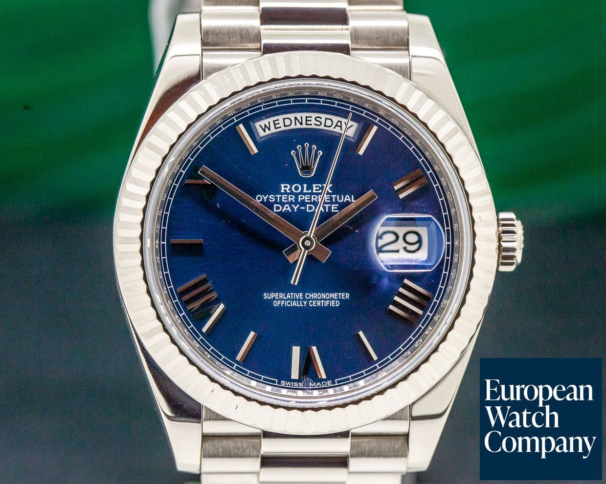Image of Rolex Day Date President 18K White Gold Blue Dial 40MM