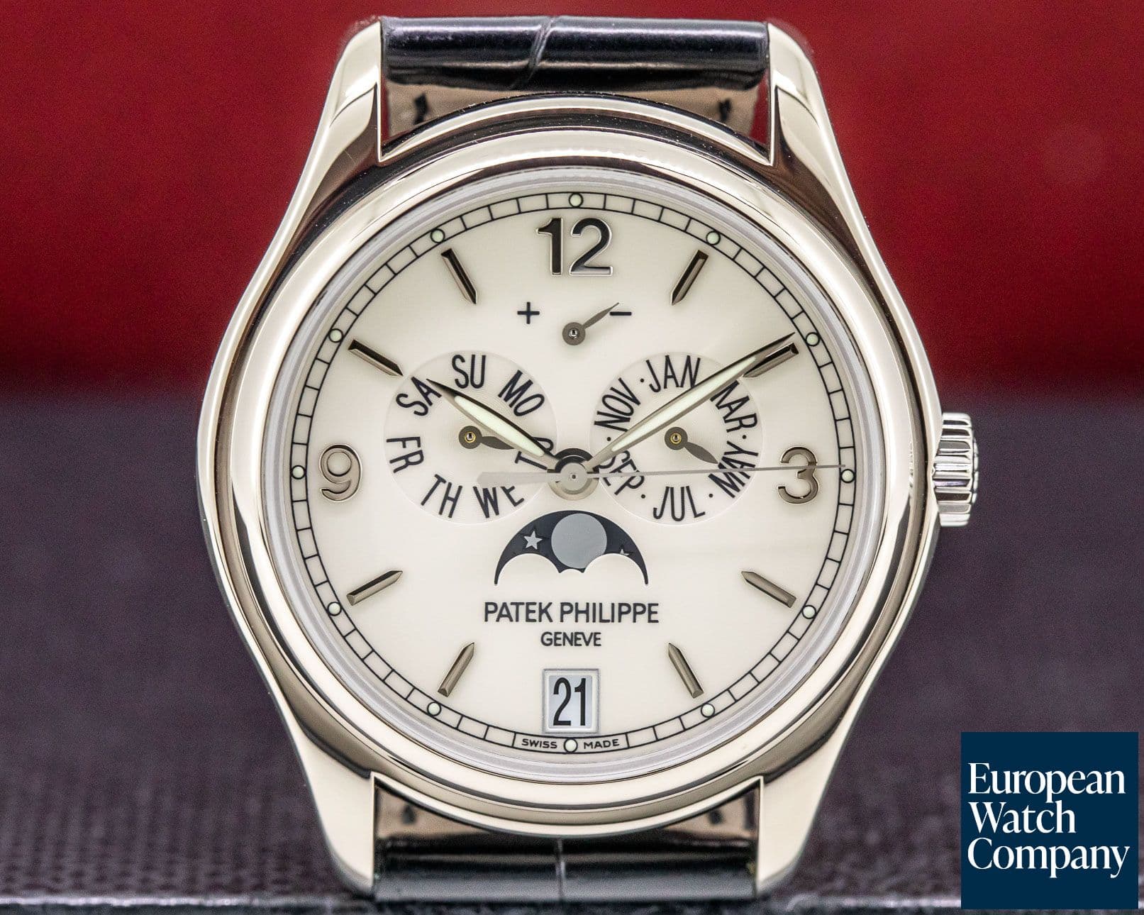Image of Patek Philippe Annual Calendar 18K White Gold Porcelain Dial 

