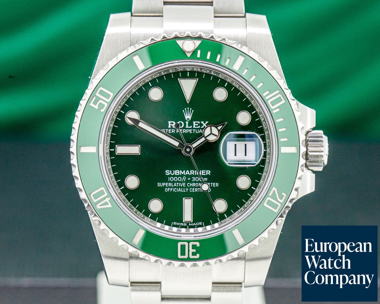 Image of Rolex Submariner Green Ceramic Bezel Green Dial SS 
