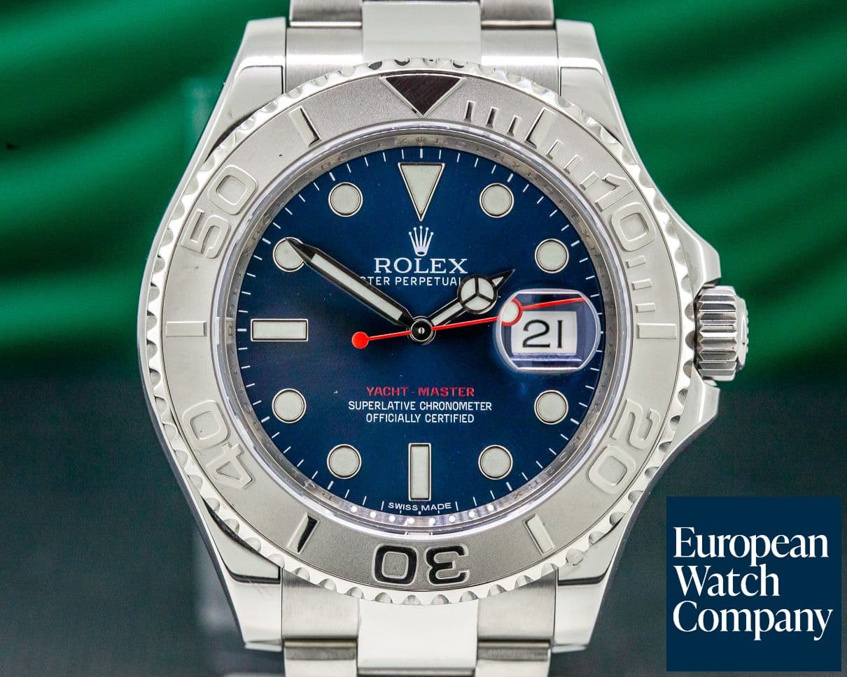 Image of Rolex Yacht Master SS Blue Dial / Platinum Bezel 
