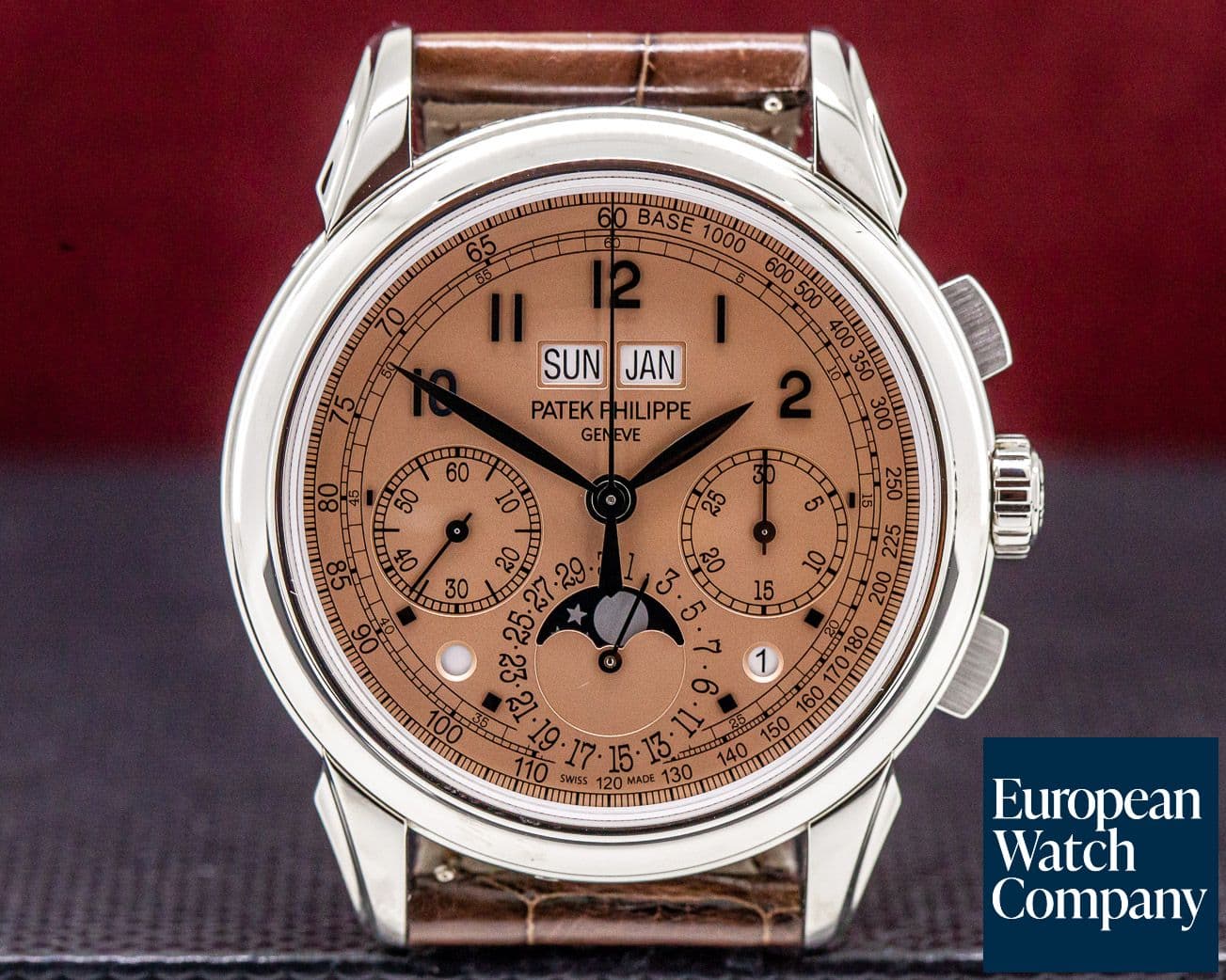 Image of Patek Philippe 5270P Perpetual Calendar Chronograph Platinum Salmon Dial UNWORN