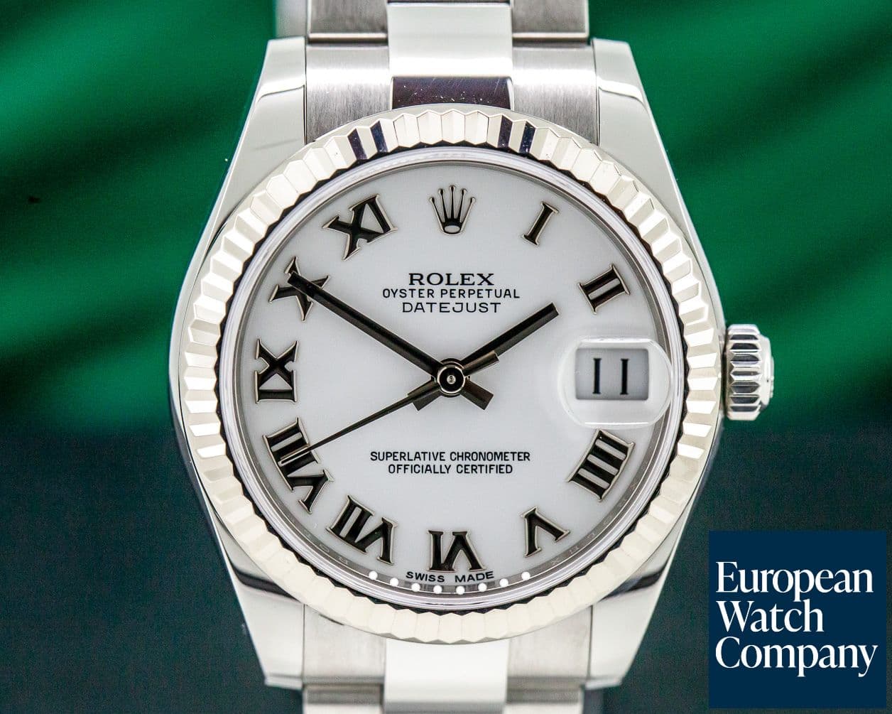 Image of Rolex Datejust Midsize Oyster White Roman Dial 31MM