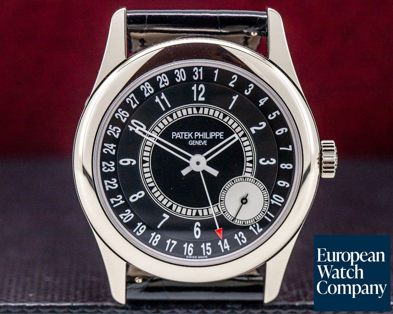 Image of Patek Philippe Calatrava Black Dial 18K White Gold / Deployant