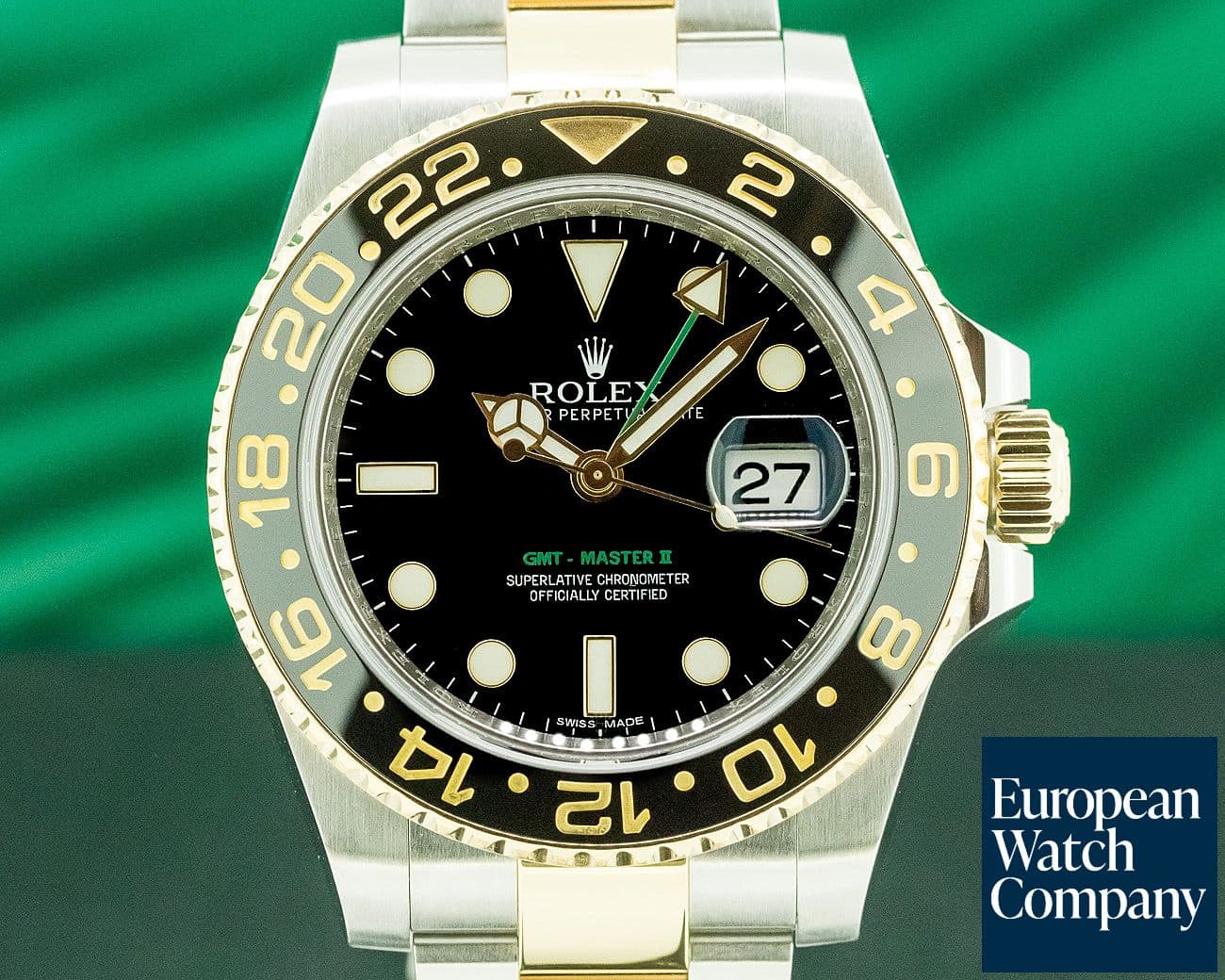 Image of Rolex GMT Master II  SS / 18K Yellow Gold Black Dial 